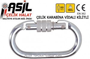 vidalı çelik karabina